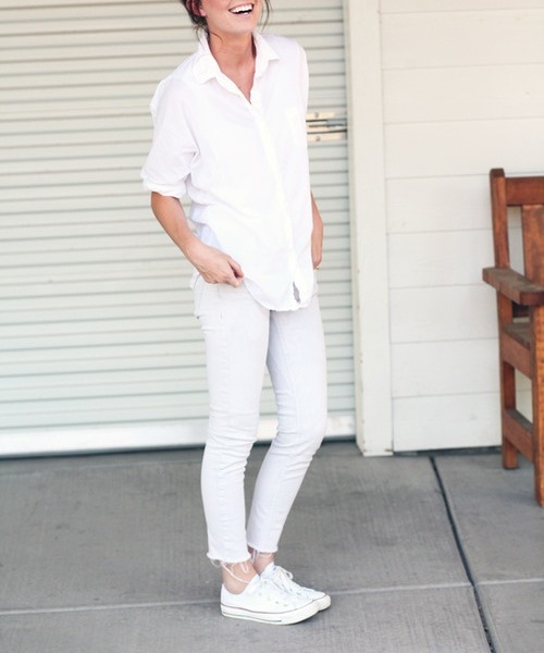 All White Outfits For Springtime