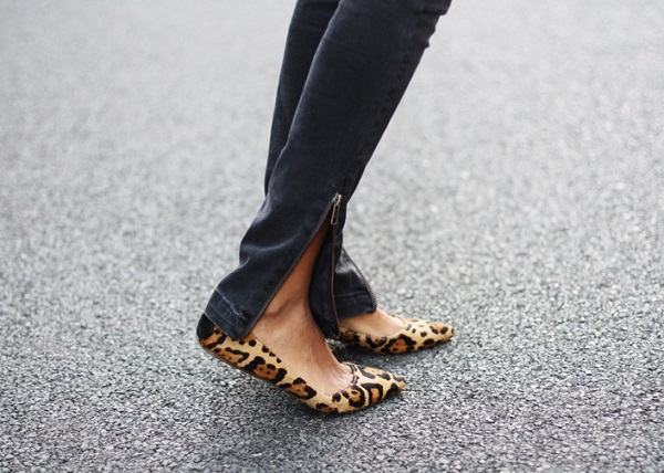 leopard ballerina shoes