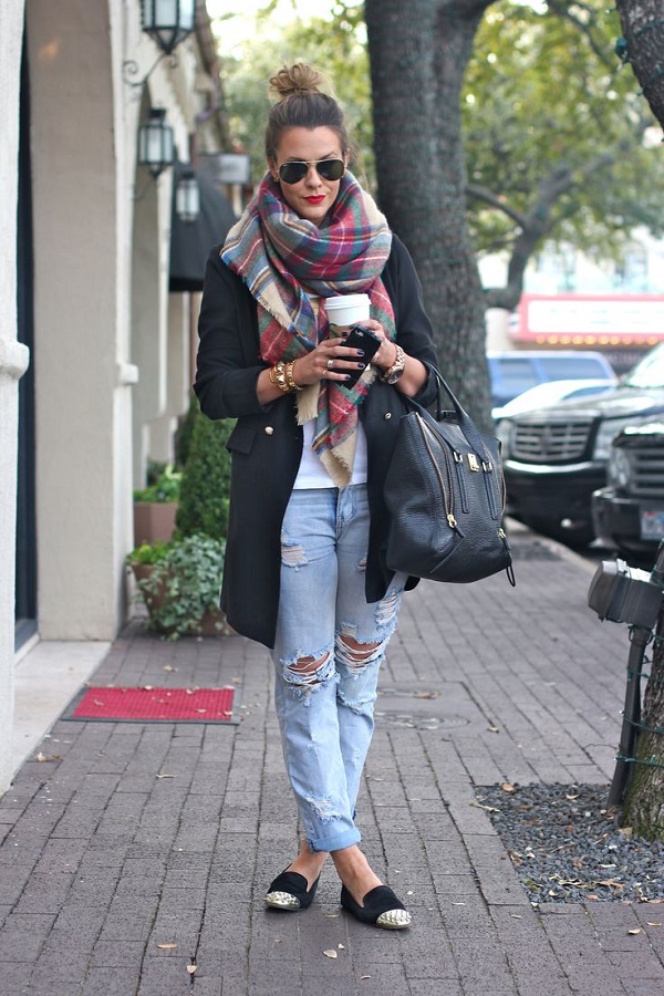 plaid blanket scarf zara